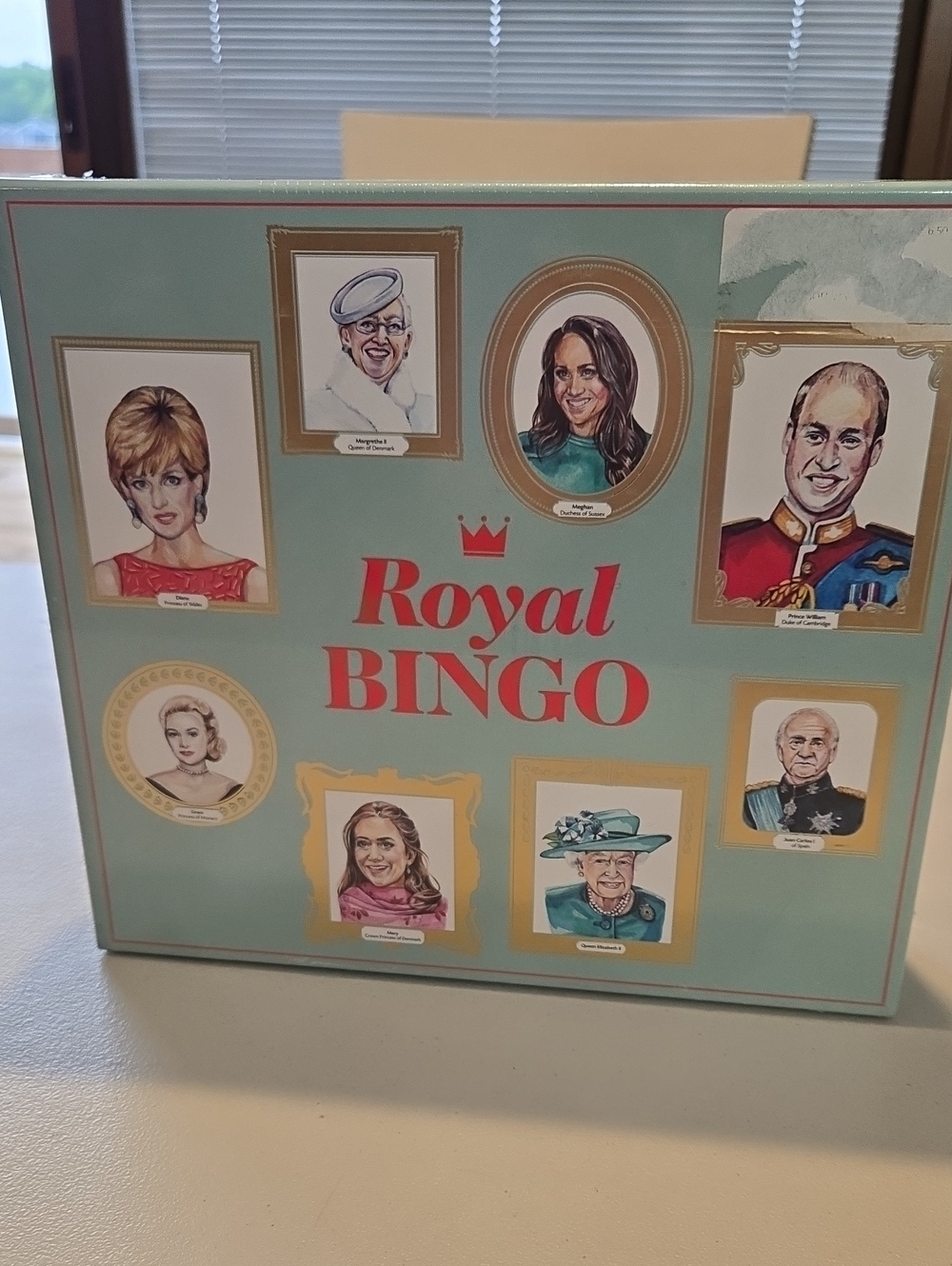 Royal Bingo Game - Mint Green Box with Red Lettering, NEW